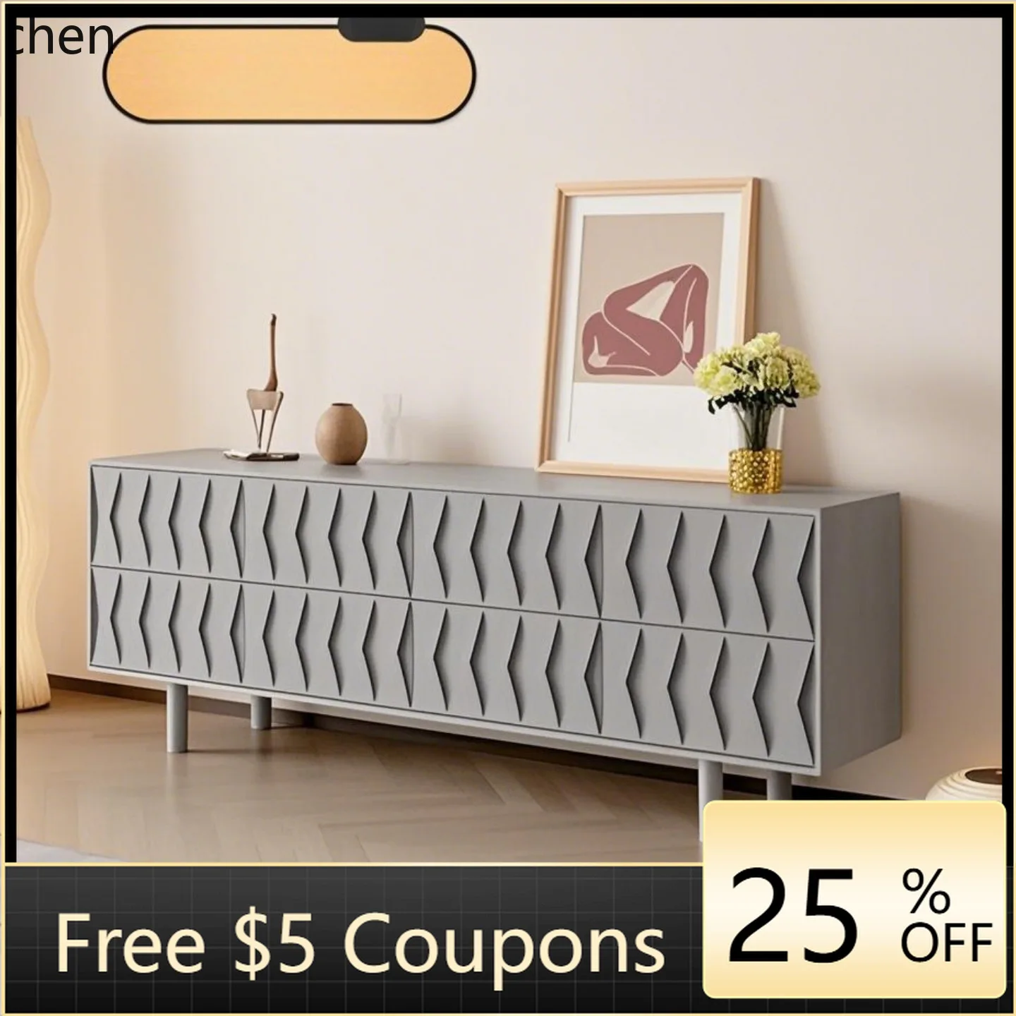 

Минималистичный лакированный телевизионный шкаф из массива дерева CZ, напольный шкаф для гостиной, комплект с журнальным столиком