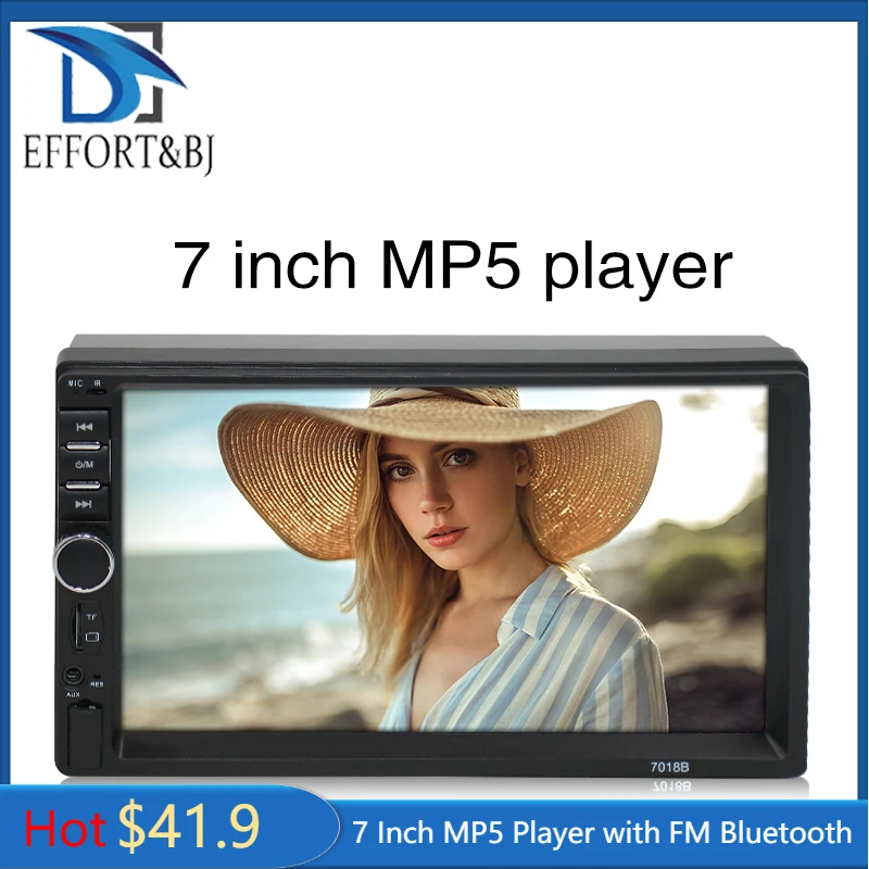 7 Inch universal front panel:178mm*100mm wince MP5 Car Radio Stereo Audio Stereo Radio with Radio BT Mirror-Link Aux Head Unit