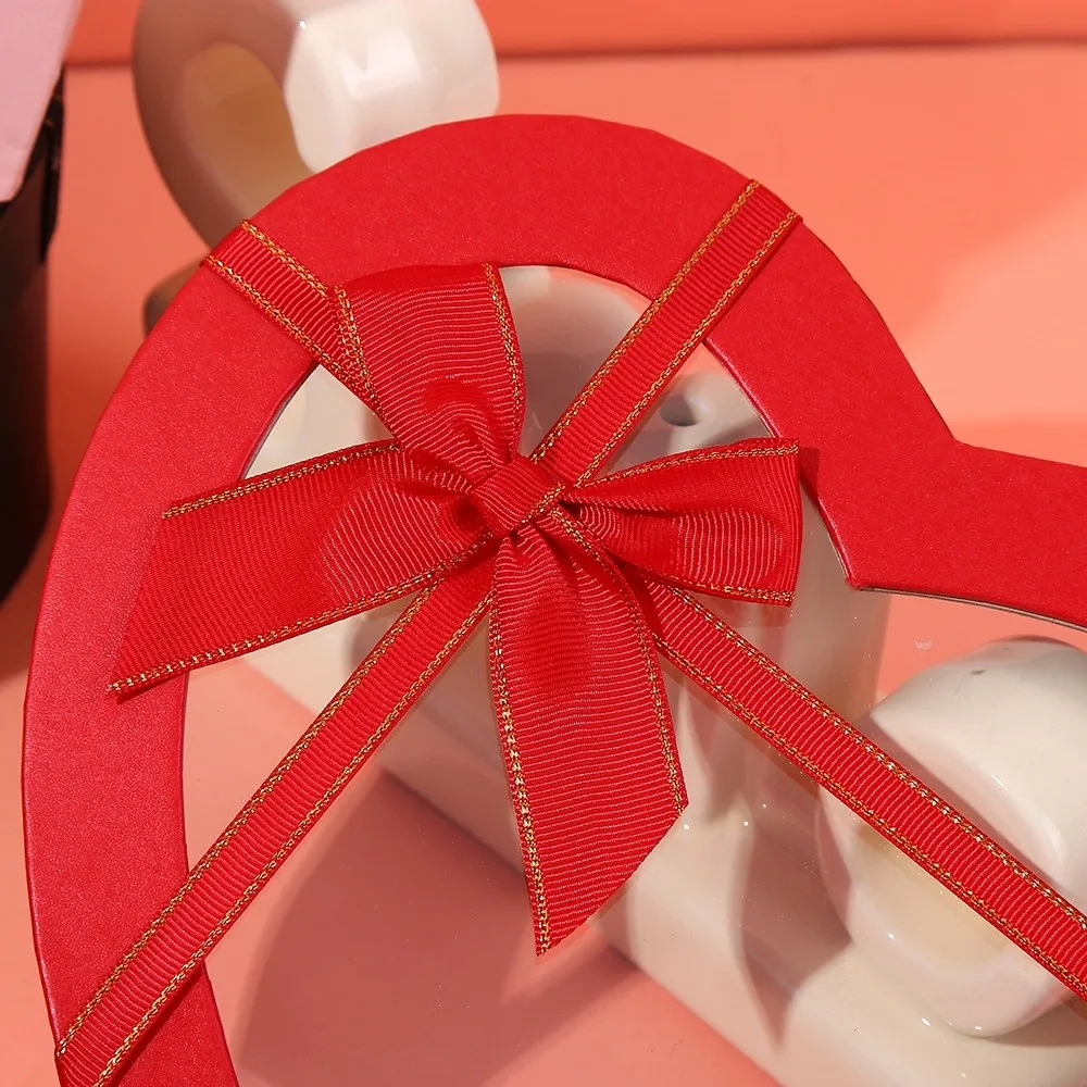 Neue herzförmige Geschenkbox, transparent, mit Deckel, Verpackung, Papierbox, Schleife, Geschenkboxen, Valentinstag – Detail 10