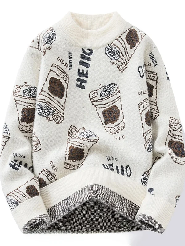 

Теплый свитер для подростков, не скатывающийся, для улицы, вязаный, с высоким воротником, с длинными рукавами, осенняя мода