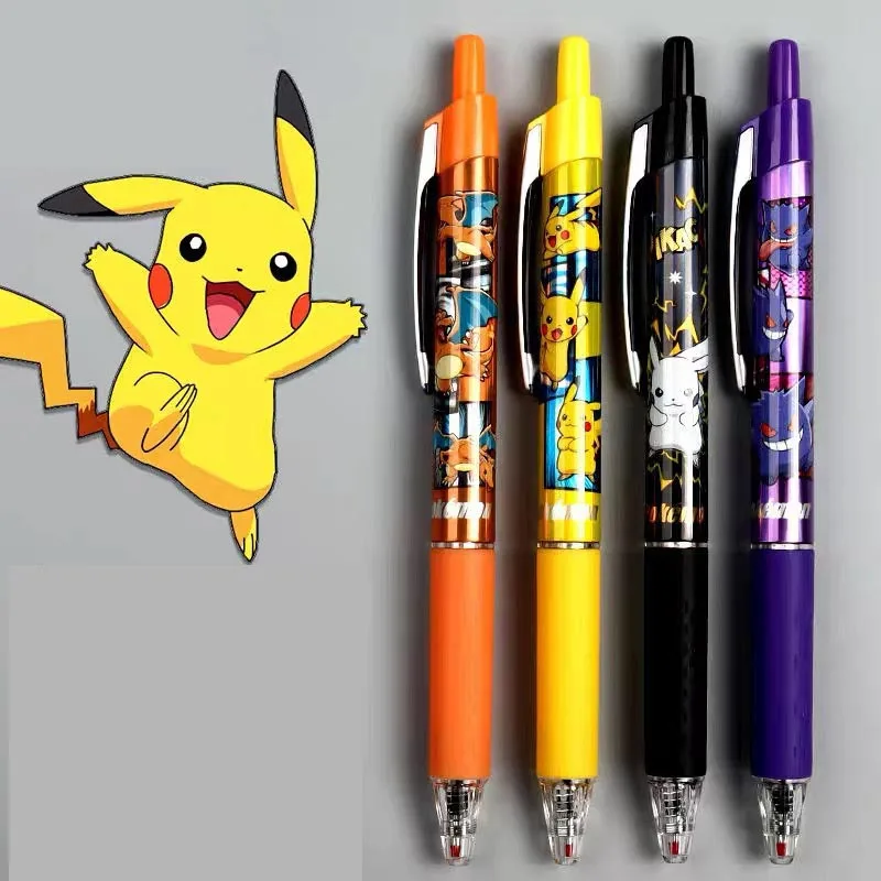 

24pcs/lot Creative Pokemon Press Gel Pen Cute 0.5mm Black Ink Neutral Pens Promotional Gift Office School Supplies