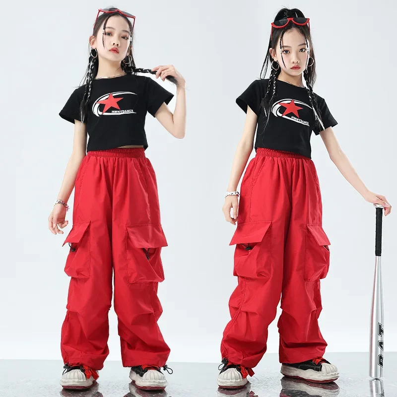 Jazz Dance Dress Girl Blast Street Costume Fashion Cool Hip Street Dance Children Fashion Dress Wear Suit