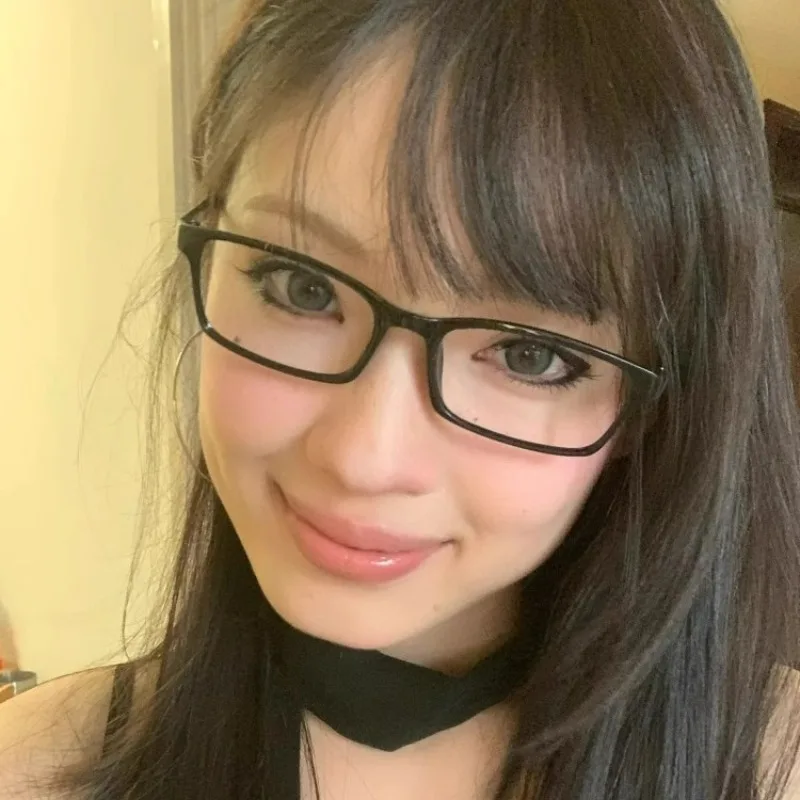 Y2K Fashion Retro Anti Blue Light Glasses Men Women Computer Eyeglass Rectangular Frame Spectacles Black Red Blocking Glasses