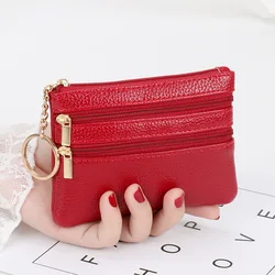 2023 Fashion Women Wallet Clutch Three Zip Female Short Small Coin Purse New Brand Design Soft Mini Card Holder Wallet Money Bag