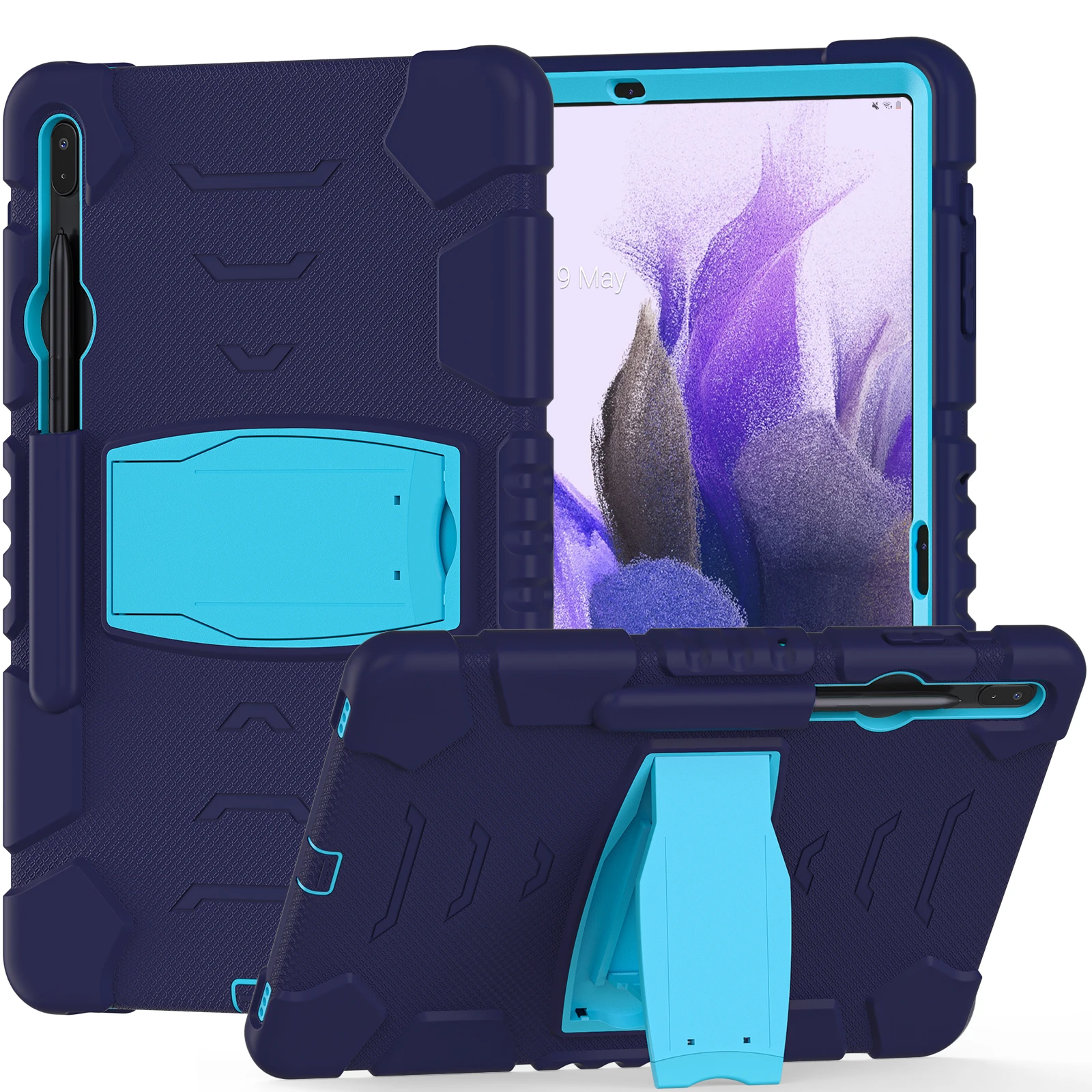 Stand Case For Samsung Galaxy Tab S8 S7 Plus FE SM-X800 X806 T970 T975 T976 T730 T733 T735 T736 12.4