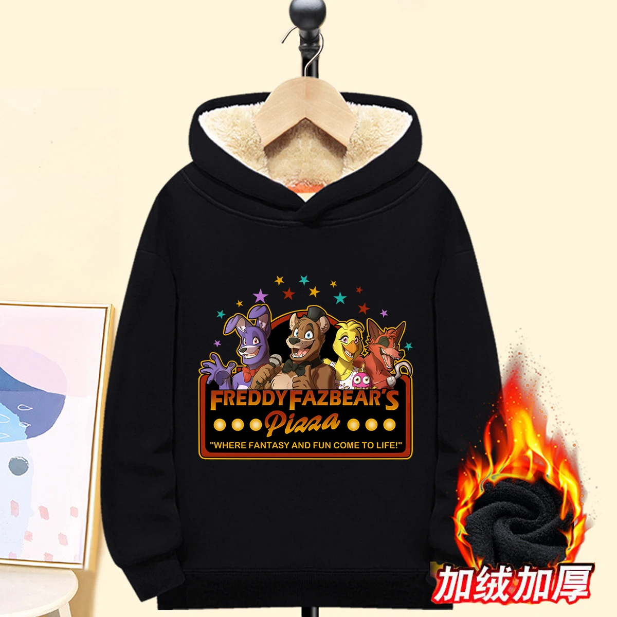 خمس ليال في فريدي الأطفال هوديس فتاة بوي الكرتون أنيمي البلوز الشتاء رشاقته الدافئة البلوز القمم ملابس الطفل هدية #1