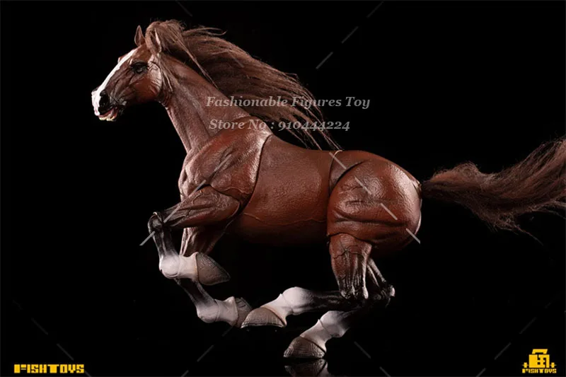 FishToys D20 Studio 1/12 Scale Horse Wilderness Series Anime Battle Puppet Series 6Inch Action Figure Animal Simulation Model