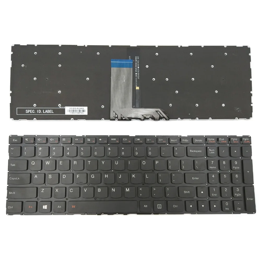 New Laptop Keyboard for Lenovo Yoga 500-15IBD 500-15IHW 500-15ISK Type 20585 20586 80R6 80N6 80N7 US Backlit Without Frame