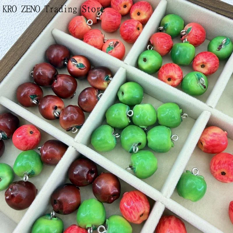 5Pcs 14x15MM 3D Resin Simulation Fruit Charms Pendant Spacer Loose Beads For DIY Jewelry Bracelet Earrings Accessories