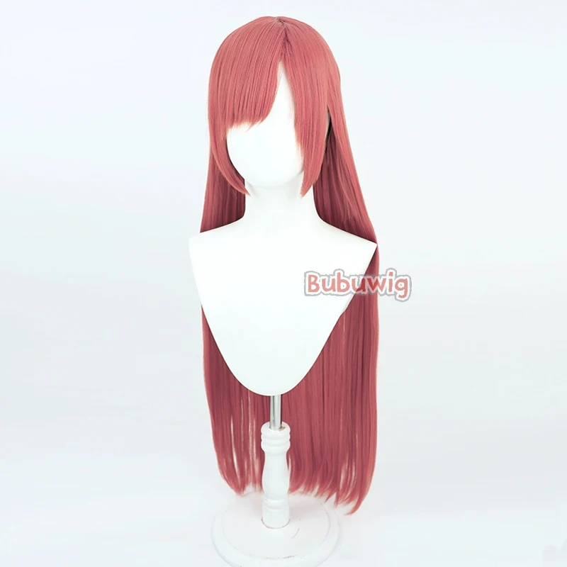 Bubuwig-pelucas de pelo sintético para Cosplay, emblema de fuego: Awakening Cherche, 95cm de largo, liso, rosa, rojo, resistente al calor