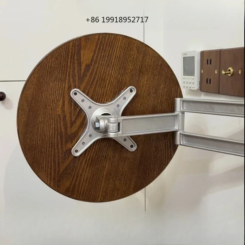 Aluminum alloy bracket Telescopic rotating wall mounted foldable bedside table with small coffee table storage rack JJ915