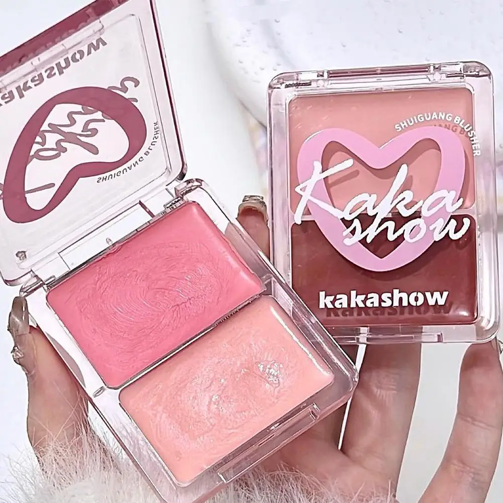 

Hot Wet High Gloss Cream Highlighter Palette Face Contour Brighten Jelly Love Blush Paste Illuminate Makeup Natural Watery Skin