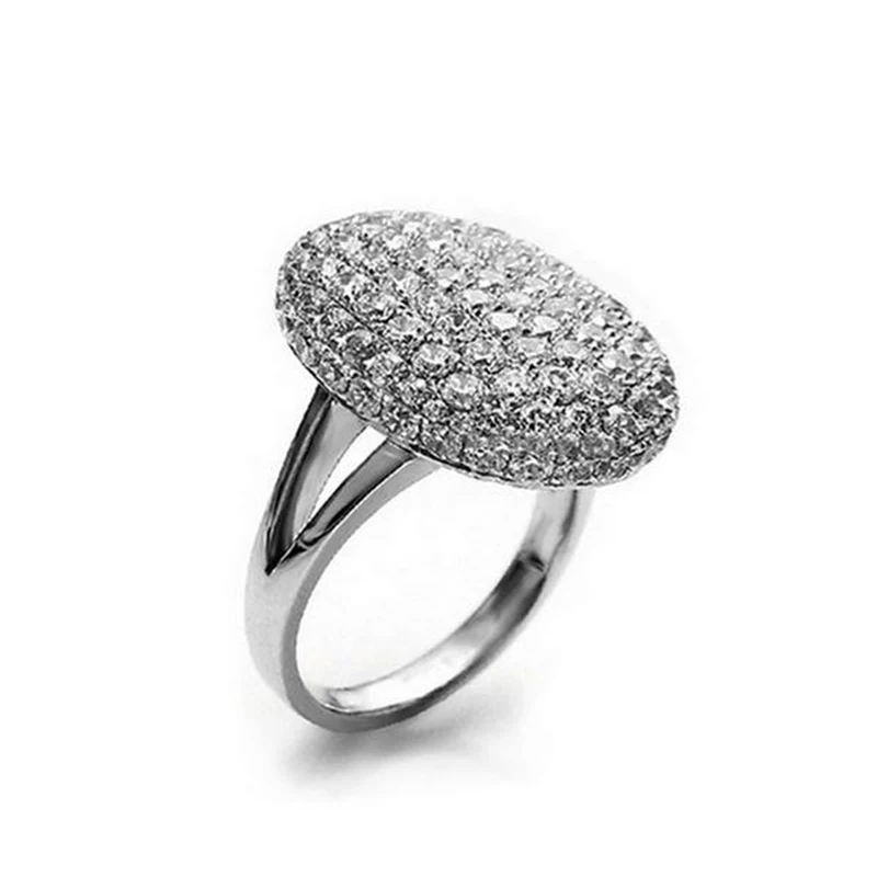 Luxury Charm Rings Silver 925 Jewelry with Zircon Gemstone Finger Rings Fashion Accessories for Women Wedding Party Bridal Gift