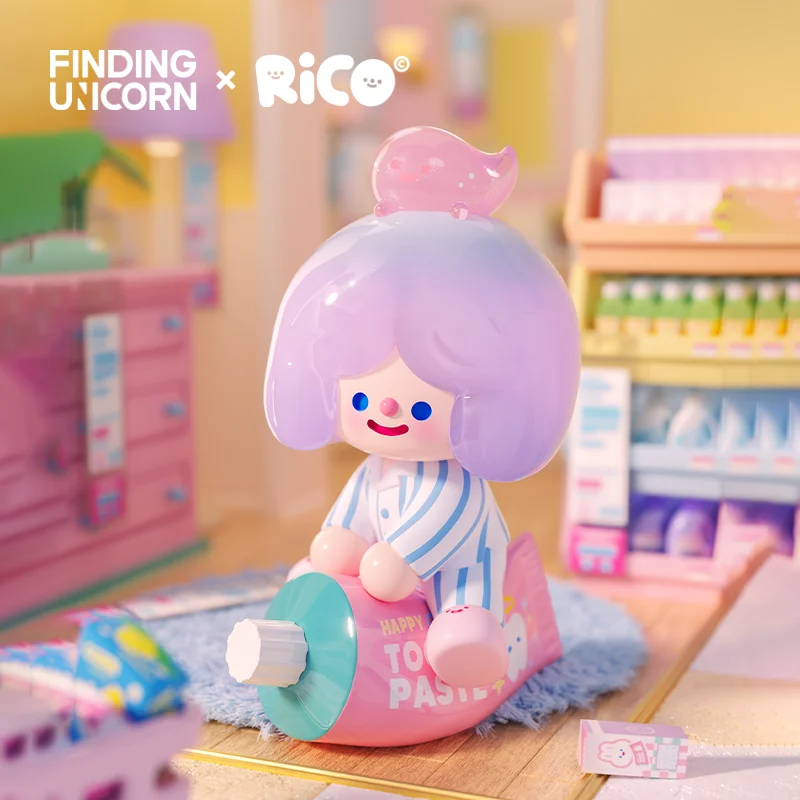 Finding Unicorn RiCO Happy Supermarket Series Blind Box Guess Bag Original Toys Doll Cute Anime Figure Desktop Ornaments Gift