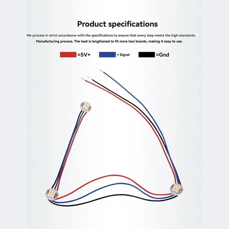 For Voron 2.4 Stealthburner RGB Light Strip Energy Saving 3D Printer Parts Bright Light Belt LED 2Pcs