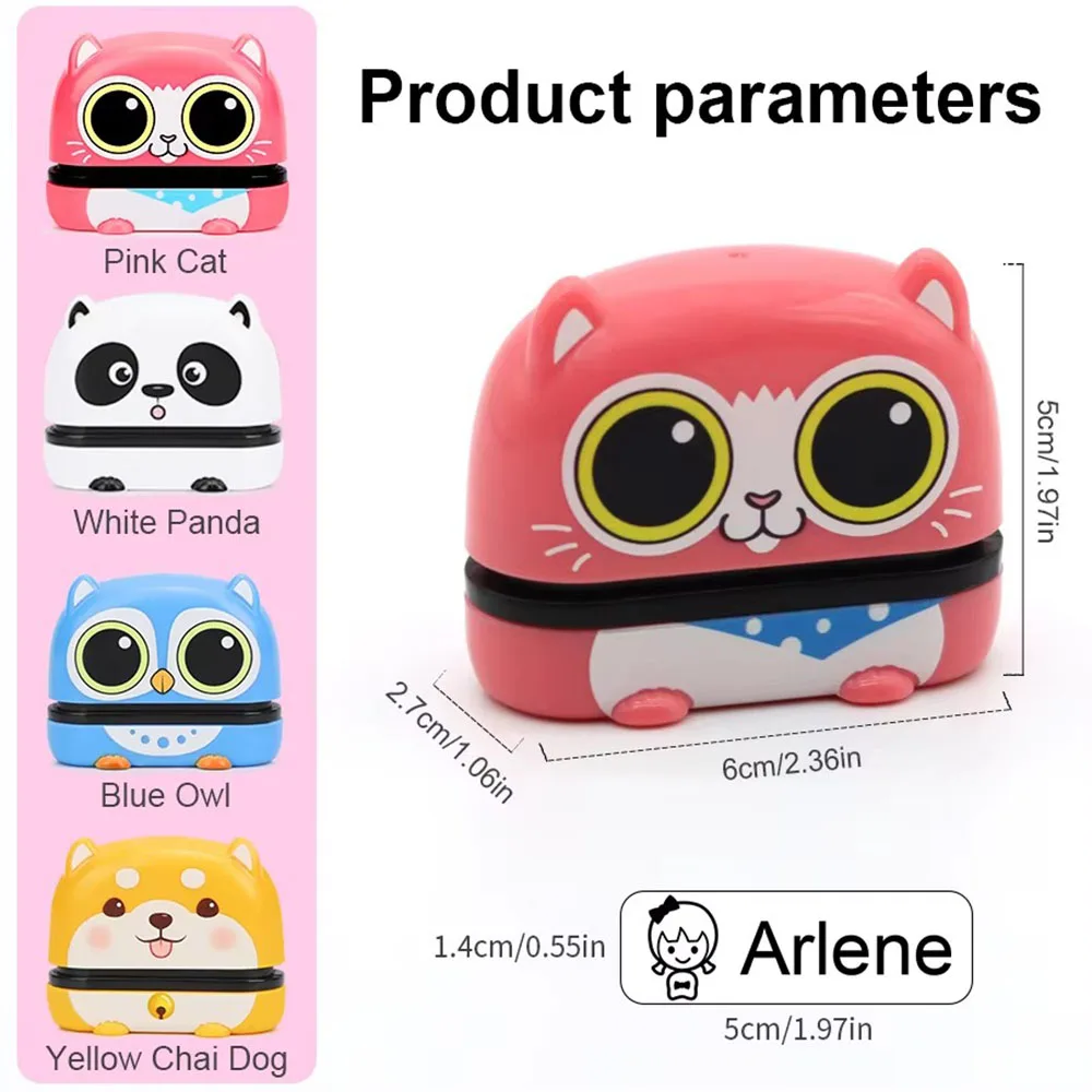 

Персонализированный детский штамп с именем - водонепроницаемая печать с именем на заказ для рюкзака, ланч-бокса и школьных принадлежностей