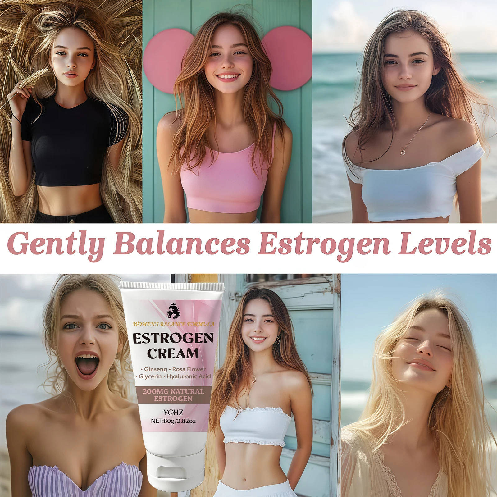 Estrogen Cream for Women - Natural Estrogen, Containing Ginseng, Black Cohosh, Green Tea, and Marigold - Smooth and Gentle Body Care