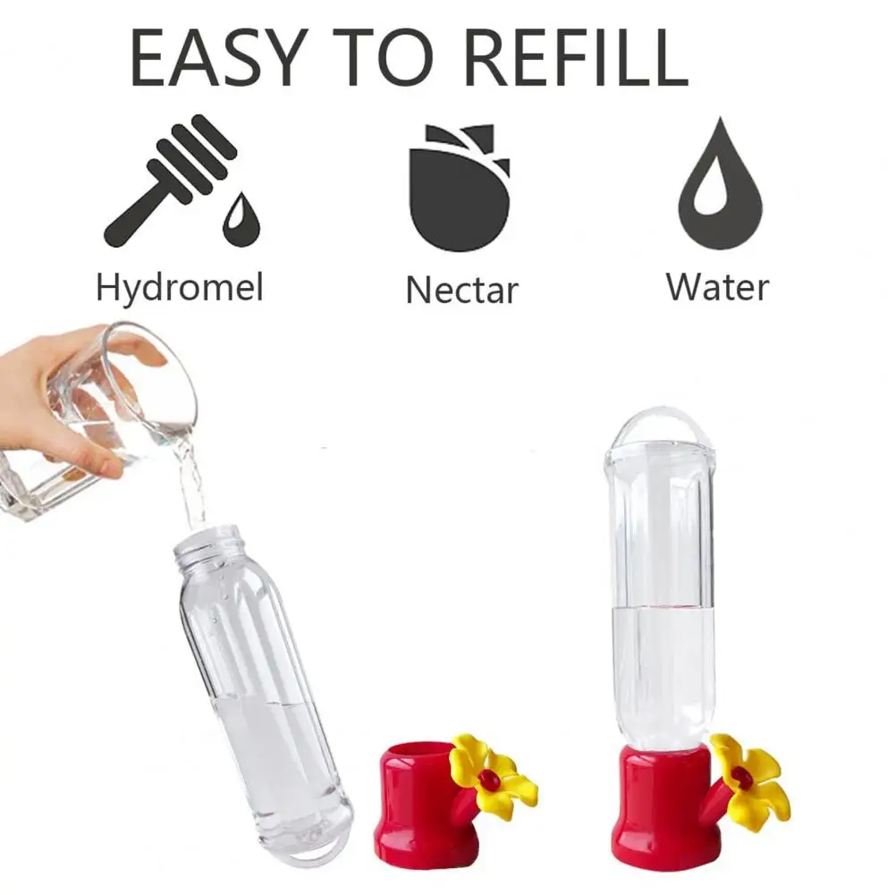 Bird Water Feeders 4Pcs Modern Easy to Fill Clear Viewing  Portable Hummingbird Feeders Home Use