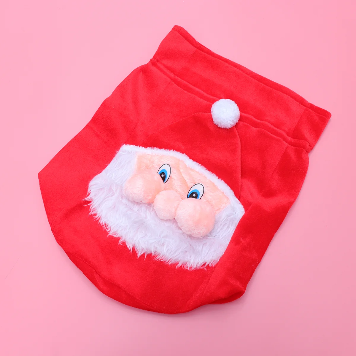 

Santa Claus Gift Bag Drawstring Plush Christmas Candy Gift Present Pouch Sack Xmas Santa Costume Accessory