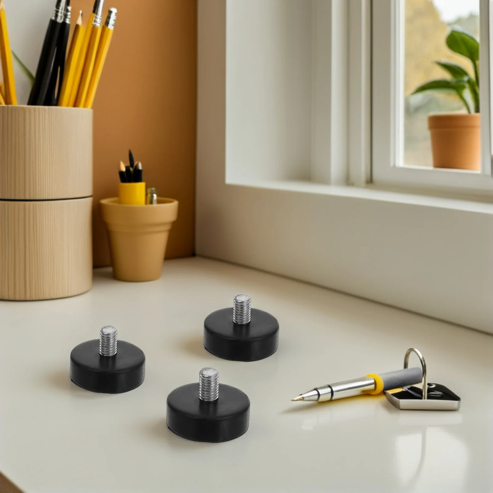 

8pcs Adjustable Leveling Feet M10 Thread Heavy Duty Rubber Vibration Mounts For Table Chair Cabinet Machine Shock Absorbing