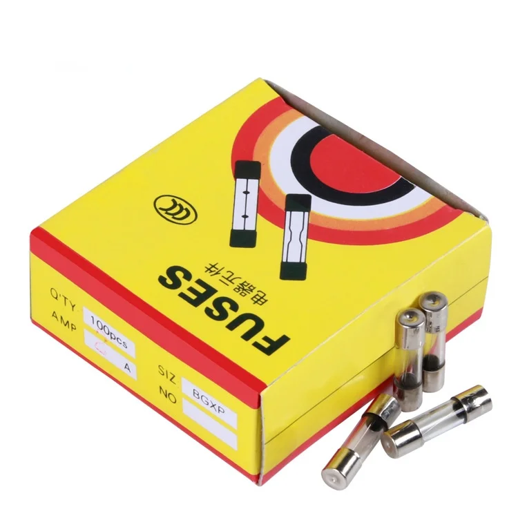100pcs 5*20mm6*30mm T/Slow Blow Glass Fuse 250V 0.5 1 2 3 5 6 8 10 15 20A AMP Fuse Electronic Component Voltage Protection