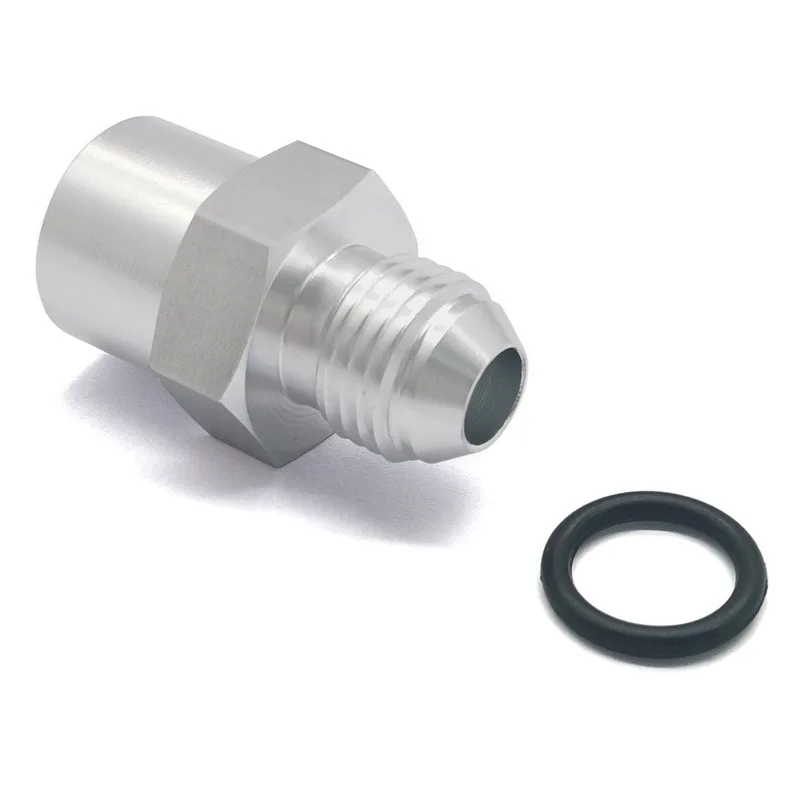 Car Accessories Aluminum AN6-M14X1.5 Threaded Adapter Coupling with O-ring 4