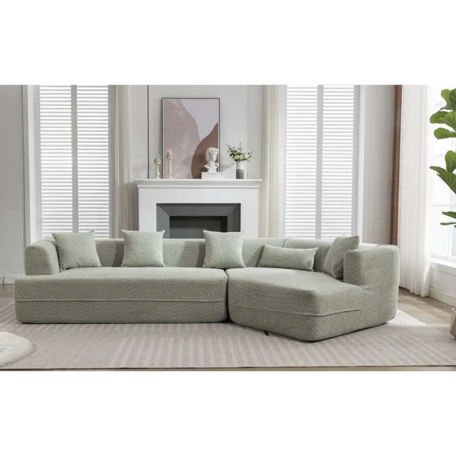 [VIDEO PROVIDED][ Neue und verbesserte Extended Edition]Modulares Sofa im modernen minimalistischen Stil mit gepolsterter freier Kombination in Routen