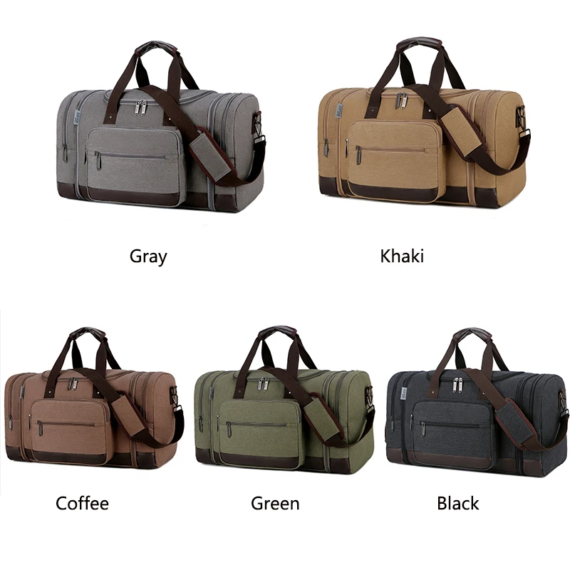 Fashion Vintage Canvas Reistassen Mannen Plunjezak Reizen Tote Grote Capaciteit Handbagage Tassen Weekender Tas Reizen Vrouwen