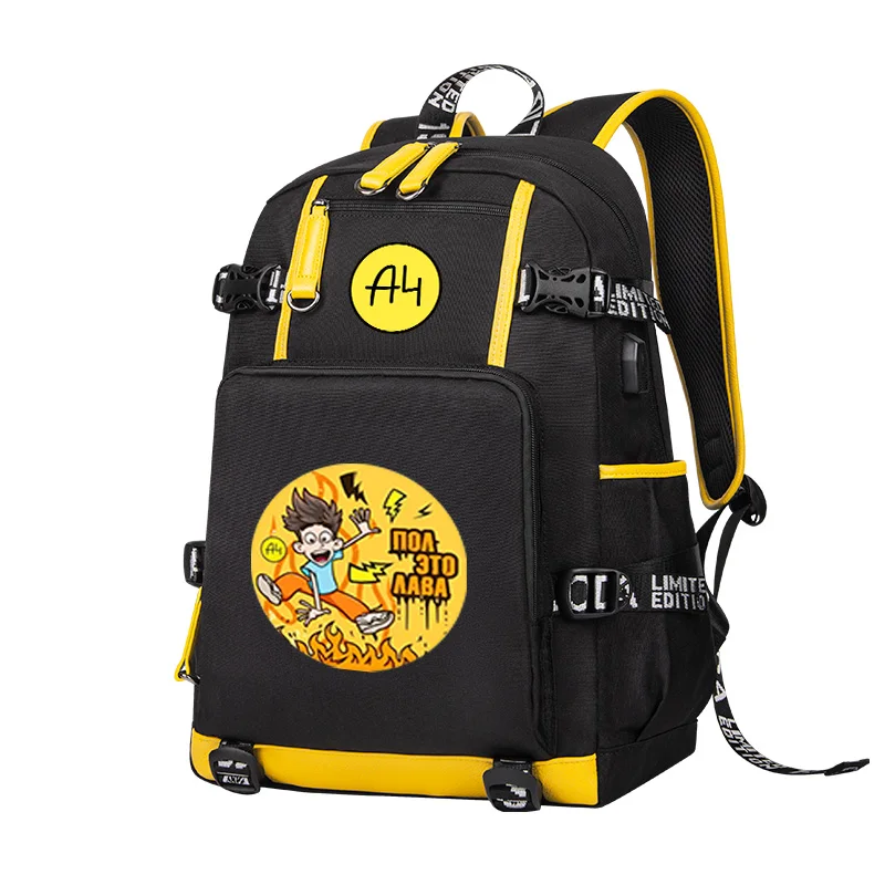 Влад-a4-Бумага-child-backpack-ПОЛ-ЭТО-ЛАВА-cartoon-schoolbag-for-elementary-school-students-kids-usb-canvas-backpack