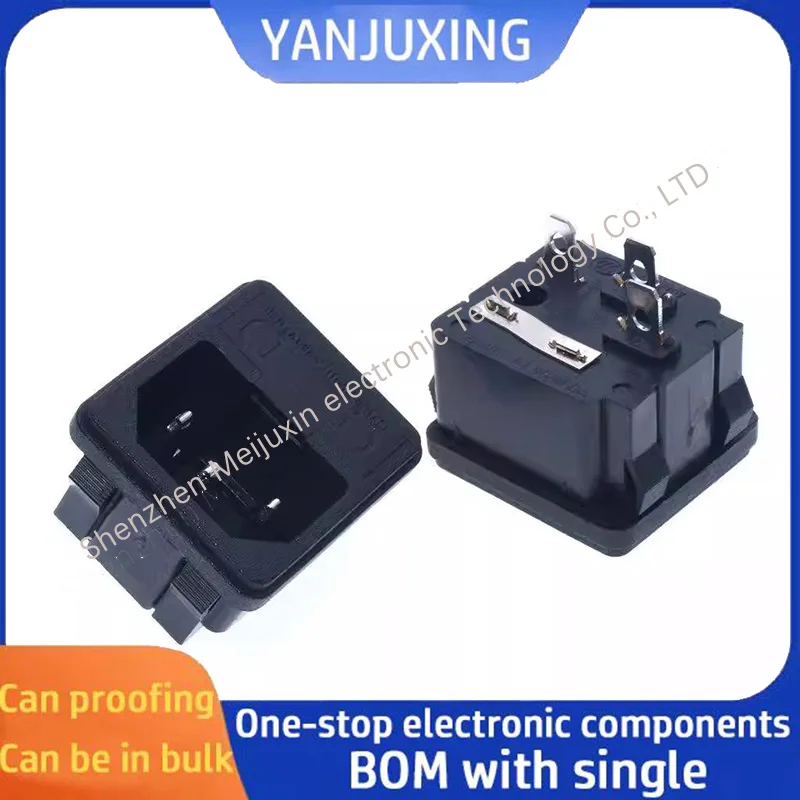 1pcs/lot AC power receptacle SS-8B-1 terminal socket with fuse holder four bayonet cassette receptacle