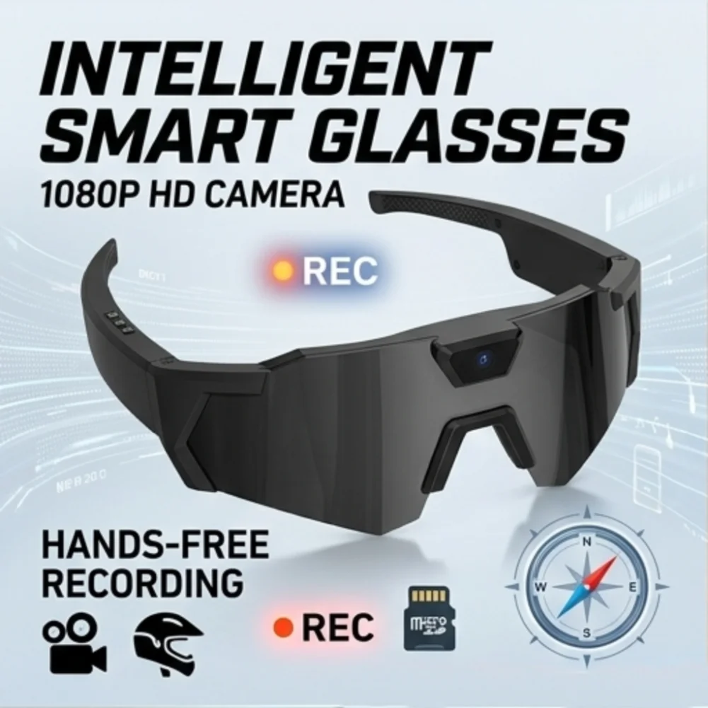 

HD Camera Smart Cycling Glasses Outdoor Sport Video Recorder Sunglasses Action Eyewear Polarized For Riding Driving Hiking