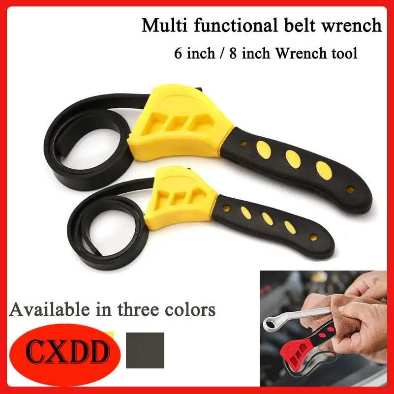 

8inch Belt Wrench Oil Filter Puller Strap Spanner Chain Wrench Strap Opener