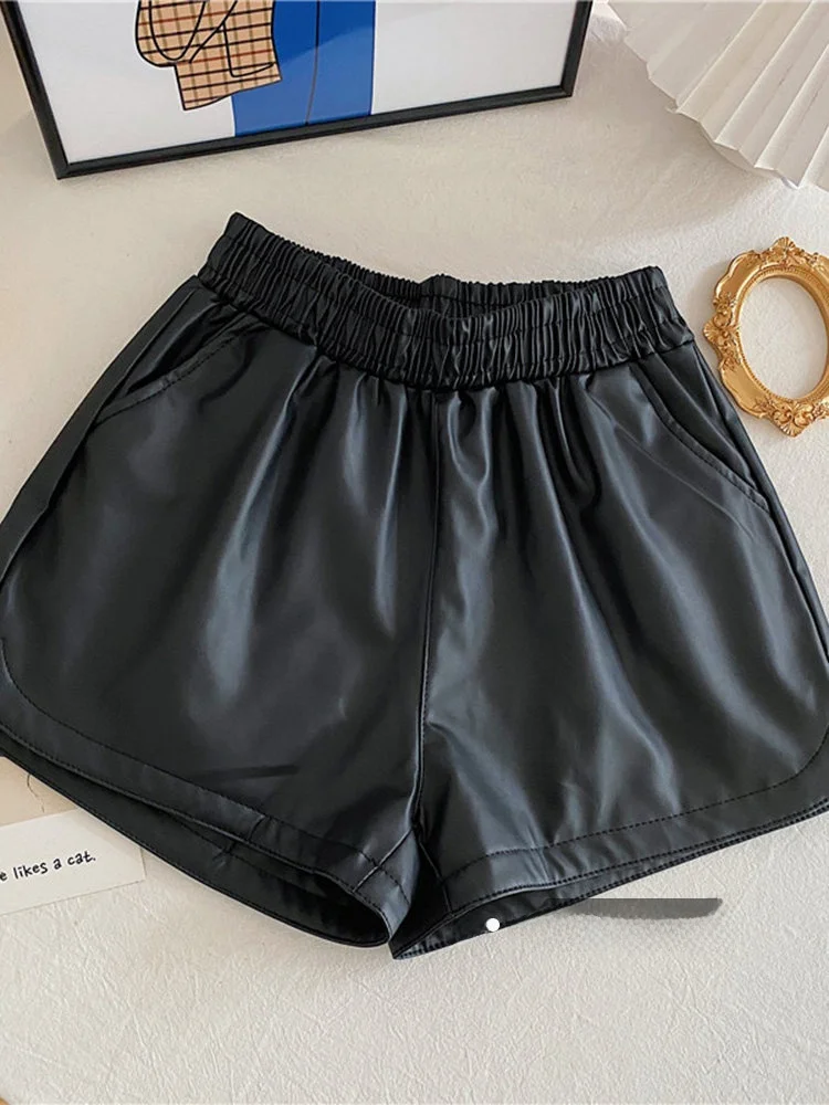 

Bla асимметричные женские брюки из искусственной кожи ранней зимы с высокой талией, свободные широкие брюки трапециевидной формы, повседневные утягивающие брюки-ботинки