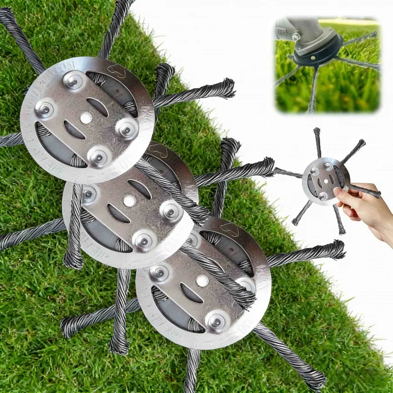 

61 Inch Steel Sharp Cutting Blade Lawn Mower Replacement Blade with Installation Tool Suitable for Weed Trimmer Garden Accessori