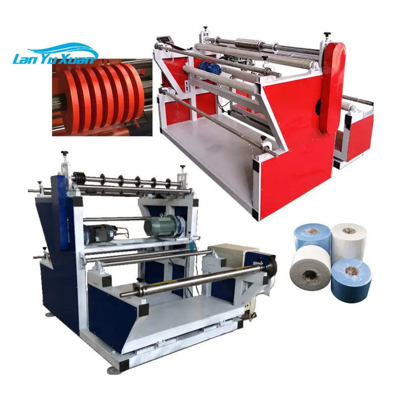 Cash Register Paper Roll Non Woven Melt Blown Fabric Slitter Rewinder Slitting Aluminium Roller Cutting Tape Rewinding Machine