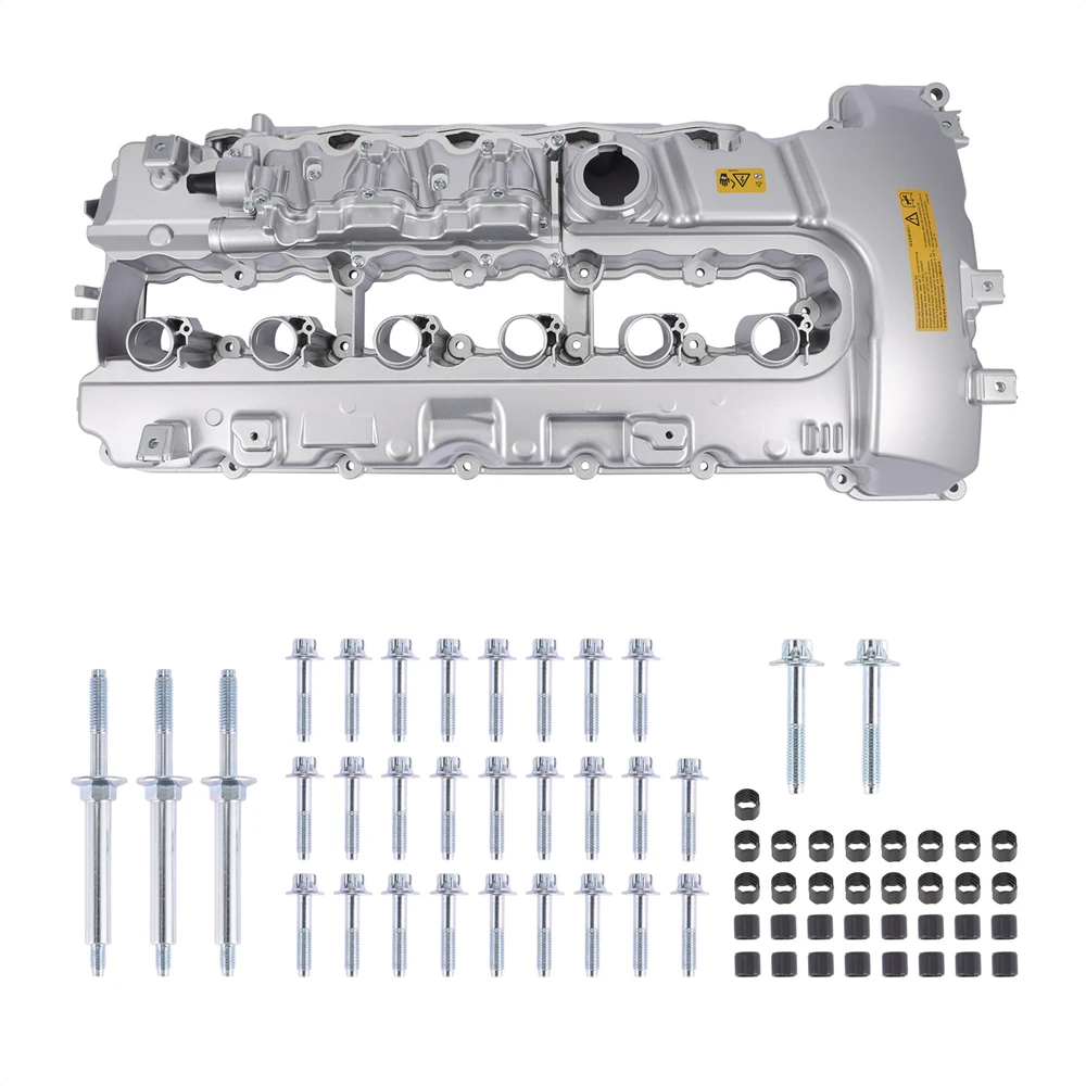 

11127565284 3.0L Aluminum Engine Valve Cover w/Gaskets Kit for BMW N54 135i 335i 335xi 335is 535i xDrive 740i X6 Z4