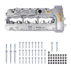 11127565284 3.0L Aluminum Engine Valve Cover w/Gaskets Kit for BMW N54 135i 335i 335xi 335is 535i xDrive 740i X6 Z4