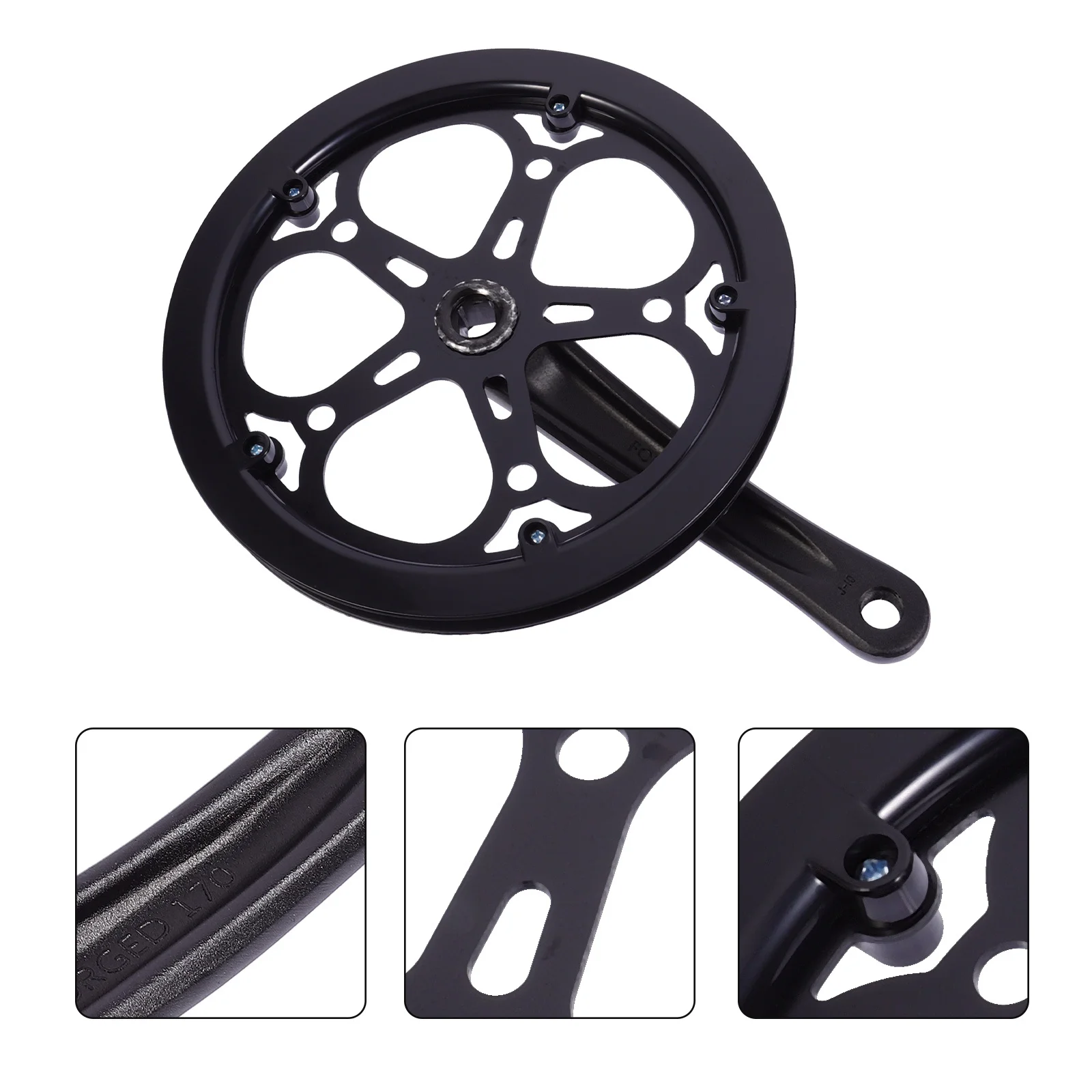 

1Set Single Speeds Crankset 170Mm Length Black Hollow Crank for Track Road Fixed Gear Bike Replacement Accessories Mountain