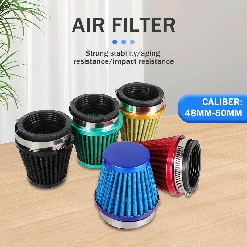 

Motorcycle 48mm 50mm Air Filter Intake Universal Fit For Scooter Motocross Dirt Pit Bike ATV Quad Buggy Carburetor Accessories