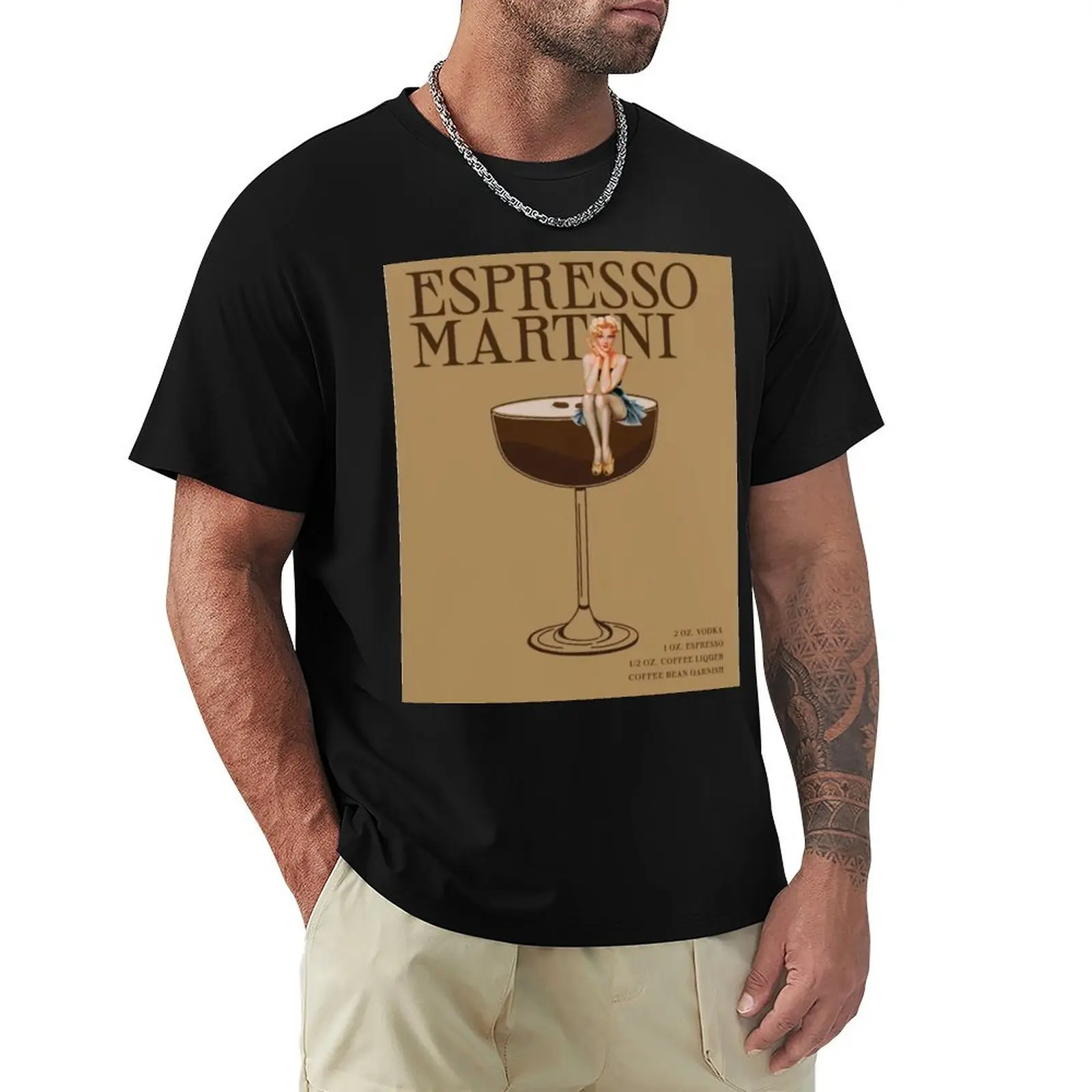 Espresso Martini T-Shirt Breathable Mesh Panel T-Shirt