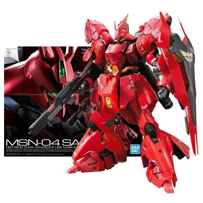 

Bandai Figure Gundam Model Kit Anime Figures RG MSN-04 Sazabi Mobile Suit Gunpla Action Figure Toys For Boys Children's Gifts