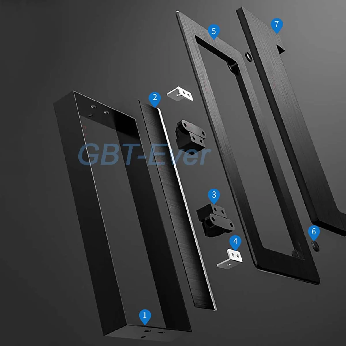1-2Pcs Aluminum Alloy Rectangular Desk Cable Grommets Wire Hole Cover Cable Outlet Port Surface Table Cable Hole Furniture