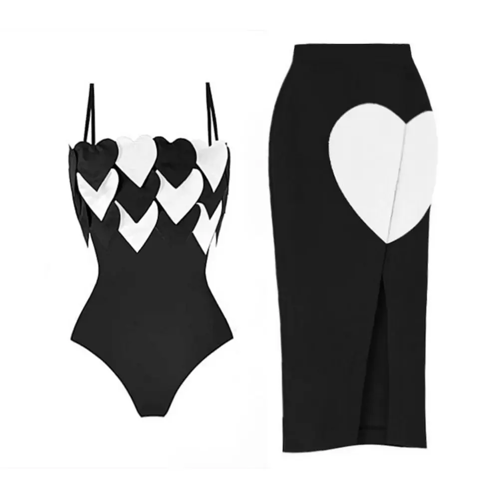 Two-piece triangle swimsuit, heart-shaped bikini, sexy beach dress, fashion, with belt, wrap dress, special sale