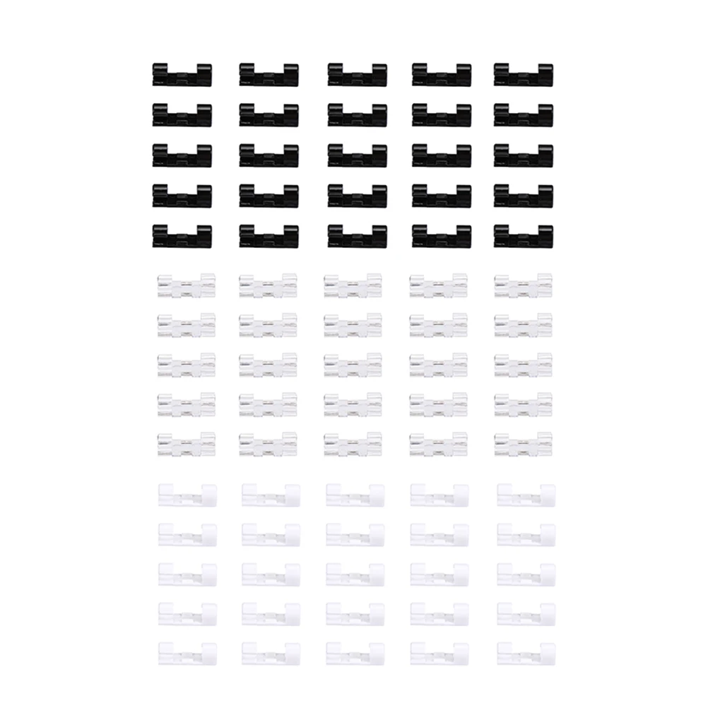 

120 Pcs Cable Management Clip Wire Self-adhesive Clamp Holder Cord Clips Home Fixation Tpr Organizer Miss Clamps