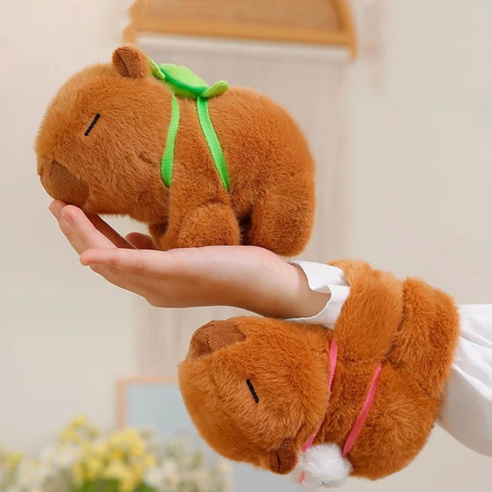 Bracelet de simulation Capybara Slap, bande de poignet en peluche, style de poignet mignon, doux, dessin animé, rongeur, beurre