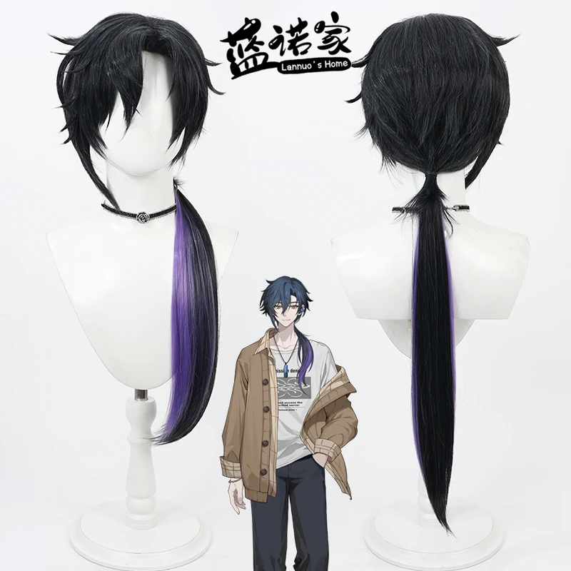 

Virtual YouTube Vtuber Susam Cos Cosplay Wig Halloween Carnival Party Props Synthetic Hair Heat Resistant Fiber + Wig Cap