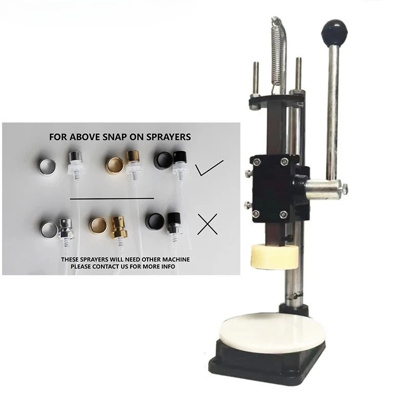 Manual Capping Machine Perfume Sample Vial Sealer Lid Snap-on Plastic Sprayer Crimp Tool for Perfume Bottle