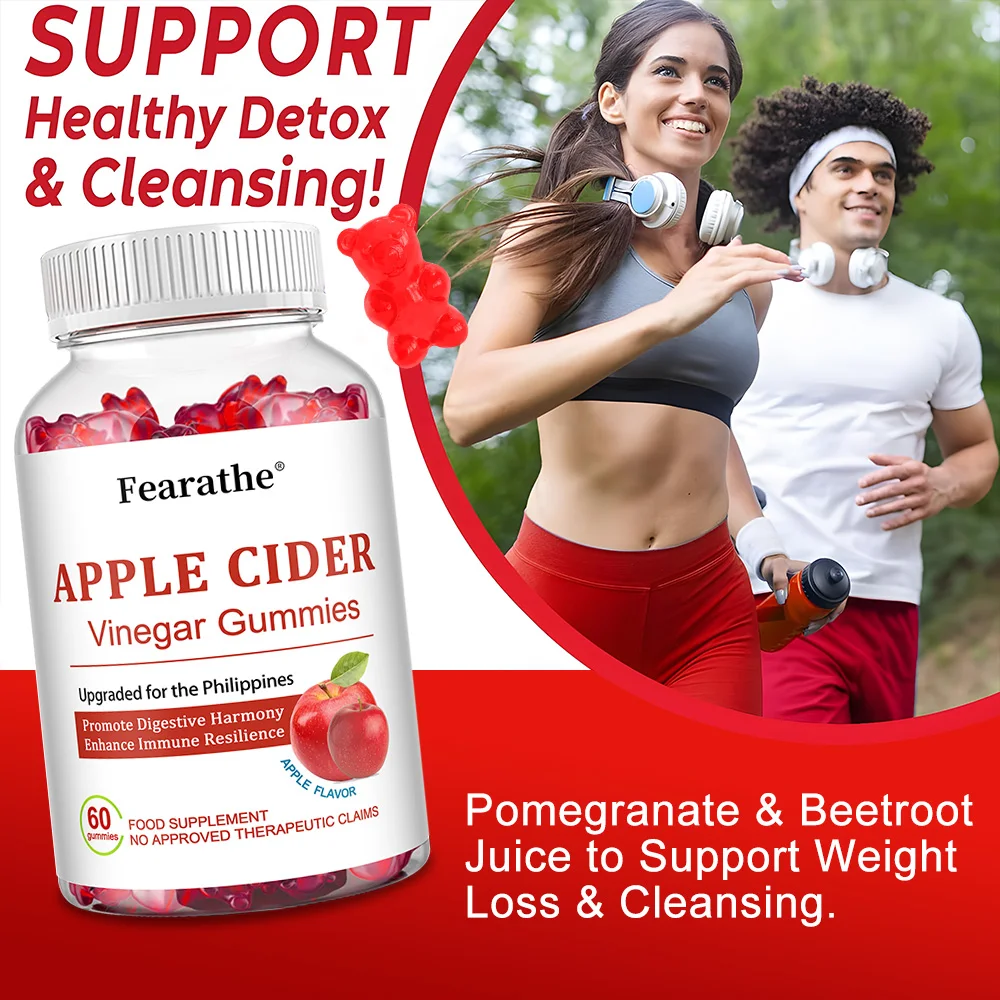 Apple Cider Vinegar Gummies - Weight Management, Promotes Balanced Intestinal Flora, Reduces Anxiety, Boosts Immunity
