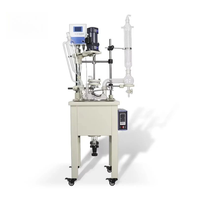 

Factory Price Laboratory 10L Single Layer Glass Reactor Dissolving Mixing Stirring