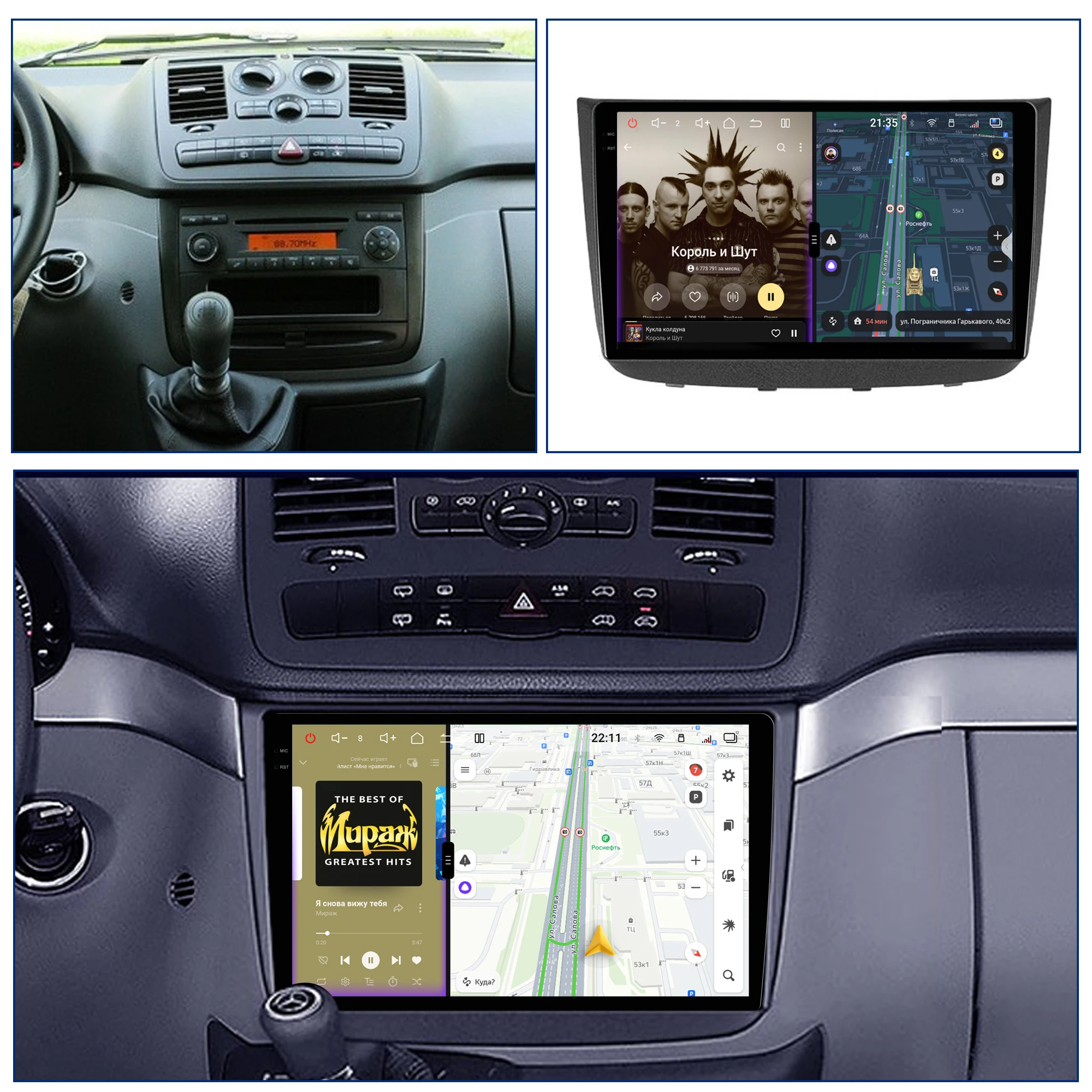 Redpower Crystal Sound 850 Pro Max  Android Car Radio Player Screen for Mercedes-benz Vito 2010-2015 CarPlay Bluetooth Hi-Fi